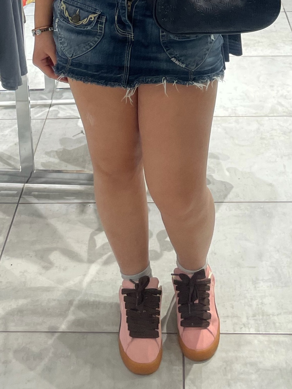 Puma Pink and Brown Suede Platform Sneakers